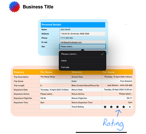 Selecting from multiple options in a menu